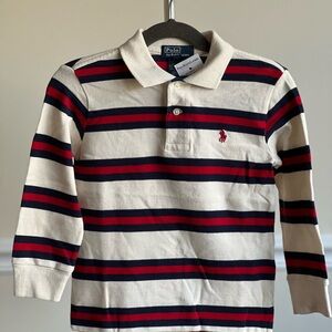Polo by Ralph Lauren Kids Polo - White, Red, Blue Stripes NWT 3/3T PONY